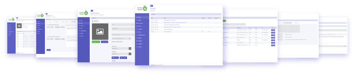 Third party dashboard is provides more control and detail about events, payments, what is needed in the classroom, etc.